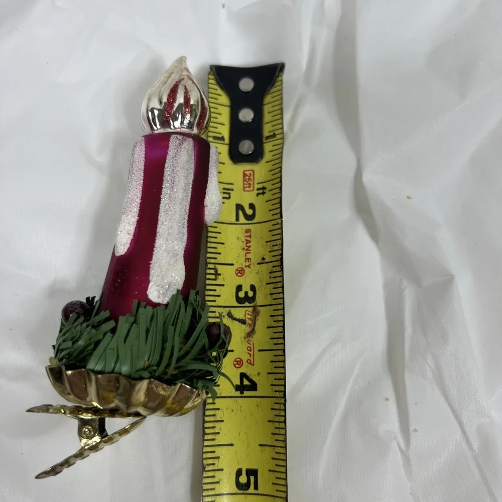 Purple And White‎ Clip-On Candle Ornament